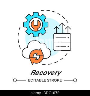 Recovery multi color concept icon Stock Vector