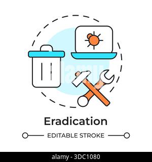 Eradication multi color concept icon Stock Vector