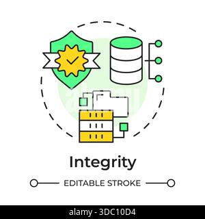 Integrity multi color concept icon Stock Vector