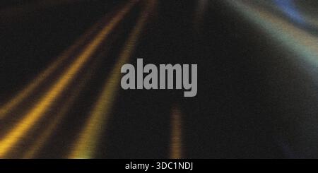 Dynamic motion blurred background featuring golden and grey light streaks on dark, grainy texture. Ideal for high-speed concepts abstract technology d Stock Photo