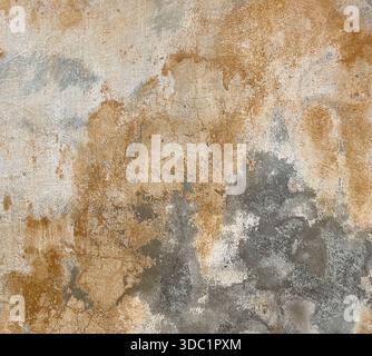 Grunge concrete wall showing abstract patterns of weathered texture and peeled paint Stock Photo