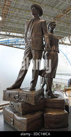 The National Windrush Monument by Basil Watson at Waterloo Station ...