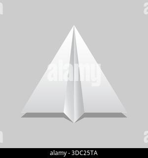 Paper plane icon in realistic style. Toy aircraft vector illustration on isolated background. Origami airplan sign business concept. Stock Vector