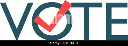 Vote icon in flat style. Ballot candidate vector illustration on isolated background. Political election sign business concept. Stock Vector