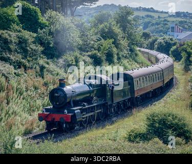 GWR Manor Class No 7812 Erlestoke Manor steam locomotive at Bewdley ...