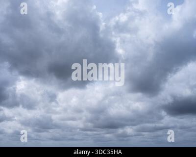 A sky full of gray clouds in autumn Stock Photo