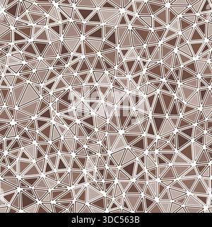 Geometric pattern. Rounded solid shapes in frames. Compact triangle sizes. Monotone colored style. Repeatable pattern. Beautiful vector tiles. Stock Vector