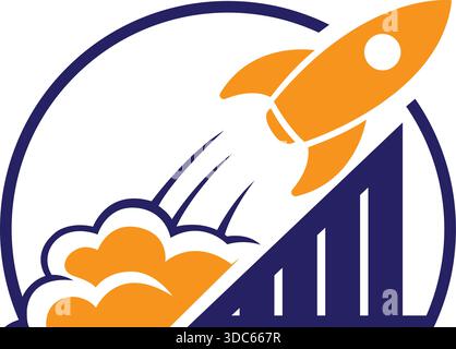 Rocket Launch Startup Business Vector Logo Design Innovation Icon Template Stock Vector