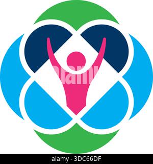 Human Circle Abstract Community Logo Design Template Vector Icon Stock Vector