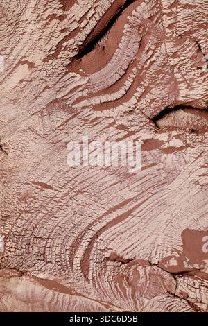 Close up of raw clay texture background. Color of year 2025 Mocha Mousse Pottery ceramics background for ceramist shop, market or workshop. Macro phot Stock Photo