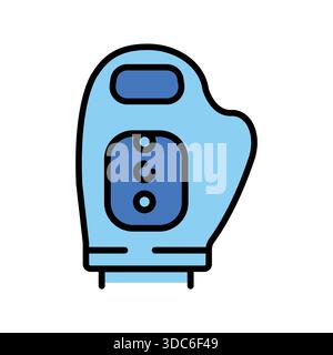 acupressure hand massager color flat icon for digital and print projects.  Minimal clean icons for apps and websites. Modern simple icons for UI UX an Stock Vector