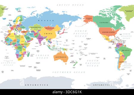 Pacific rim map hi-res stock photography and images - Alamy
