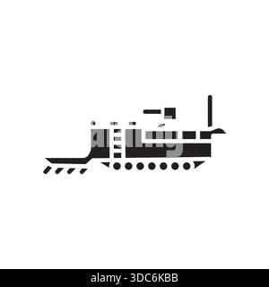 engineering vehicle color flat icon. Vector isolated element.Editable stroke Stock Vector