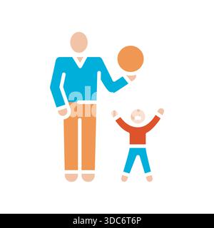 slow parenting color flat icon. Vector isolated element. Editable stroke. Stock Vector
