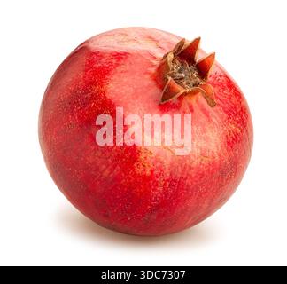 pomegranate path isolated on white Stock Photo