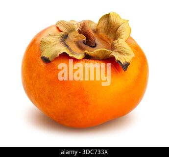 fuyu persimmon path isolated on white Stock Photo