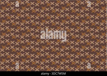 This premium luxury geometric vector pattern features interlocking X-shaped motifs arranged in a precise diagonal grid. The design is characterized by Stock Vector