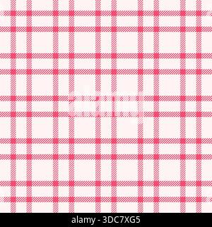 Kid check plaid textile, japan background texture vector. Present pattern fabric seamless tartan in sea shell and snow colors palette. Stock Vector