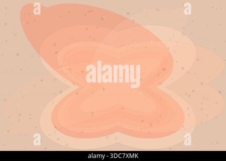 This abstract luxury vector illustration features a symmetrical flower or butterfly-like shape surrounded by soft, translucent layers, with a smooth g Stock Vector