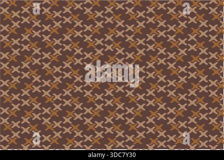 This premium luxury geometric vector pattern features interlocking X-shaped motifs arranged in a precise diagonal grid. The design is characterized by Stock Vector