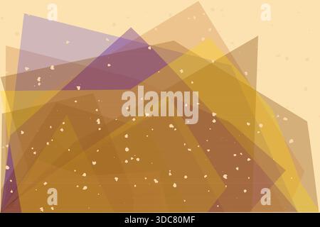 This premium luxury abstract geometric background features layered translucent polygons in warm gold, amber, ochre, and muted purple tones. A soft bei Stock Vector