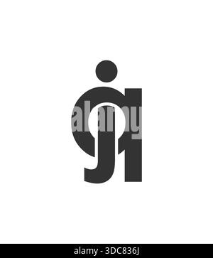 JQ creative geometric initial based modern and minimal logo. Letter j q trendy fonts. Universal professional elegant techno vector design. Stock Vector