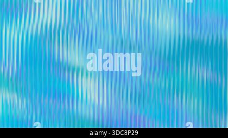 Ribbed glass background with refraction effect. Reeded glass with blue gradient. Abstract background Stock Vector