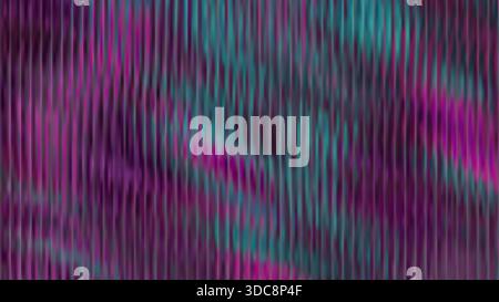 Ribbed glass background with refraction effect. Reeded glass with purple and green gradient. Abstract background Stock Vector
