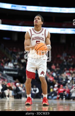 Arkansas guard Darius Acuff Jr. (5) runs a play against Tennessee ...