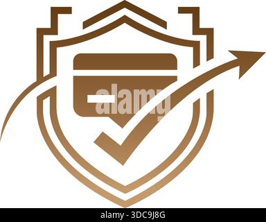 Shield Payment Security Protection Logo Design Icon Template Vector Stock Vector