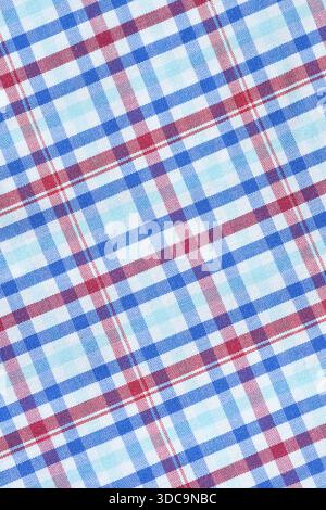 Multi colored plaid fabric background textured Stock Photo