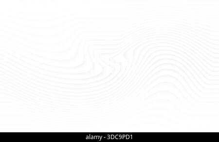Abstract background with curvy or waving layered light gray lines with shadows on white. Abstract high resolution modern template with copy space. Stock Photo
