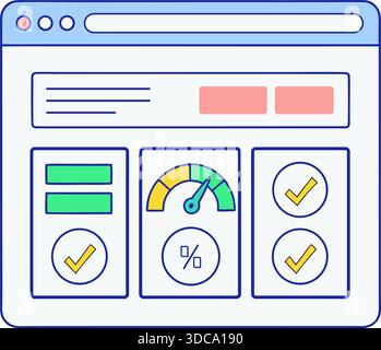 Collection of flat design icons isolated on a transparent background Stock Vector