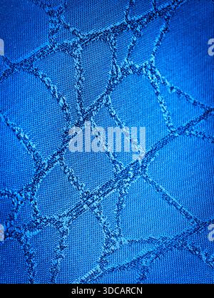 Blue Denim Fabric Texture with Diagonal Stitching Detail for Fashion and Textile Design Copy Space Background Vertical Wallpaper Aesthetic Stock Photo
