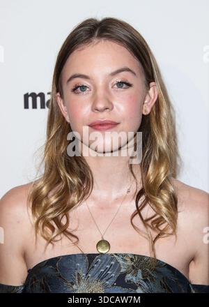 (FILE) 'The Housemaid' Snaps Sydney Sweeney's Rotten Tomatoes Streak. WEST HOLLYWOOD, LOS ANGELES, CALIFORNIA, USA - JANUARY 11: American actress and producer Sydney Sweeney (Sydney Bernice Sweeney) arrives at Marie Claire's Image Maker Awards 2018 held at Delilah on January 11, 2018 in West Hollywood, Los Angeles, California, United States. (Photo by Xavier Collin/Image Press Agency) Stock Photo