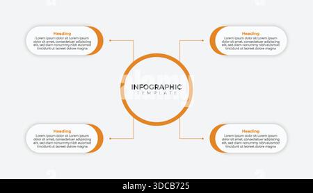 Modern four steps infographic template Stock Vector