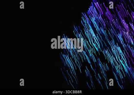 Abstract blurred light on the black background Stock Photo