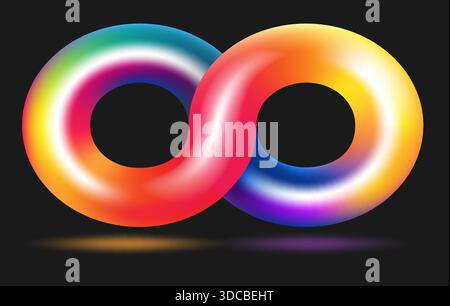 Rainbow color infinity sign Stock Vector
