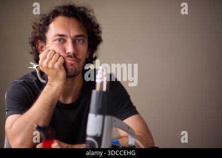 Utilizing a Heat Gun for a Wide Range of Different DIY Projects and Applications Stock Photo
