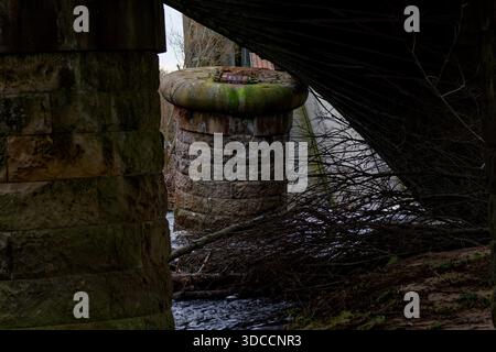 Spey Bridge Collapse, Garmouth, Scotland Stock Photo