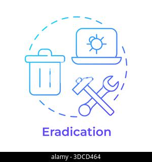 Eradication blue gradient concept icon Stock Vector