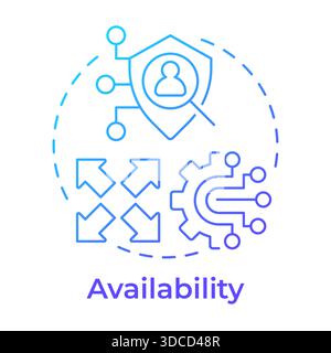 Availability blue gradient concept icon Stock Vector