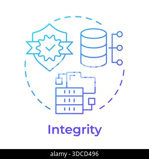 Integrity blue gradient concept icon Stock Vector