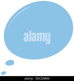 Blue Fluid Speech Balloon Icon Chat Stock Vector