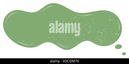 Green Grunge Fluid Speech Cloud Patch Stock Vector