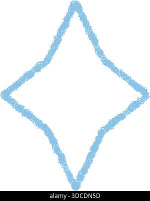 Crayon Firework Star Magic Outline Icon Stock Vector