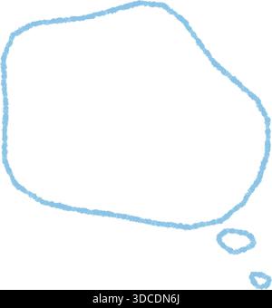 Hand Drawn Chalk Speech Bubble Icon Stock Vector