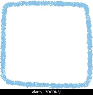 Blue Crayon Sketch Square Quote Frame Stock Vector