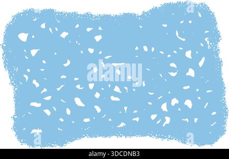 Organic Wavy Crayon Rectangle Frame Patch Stock Vector