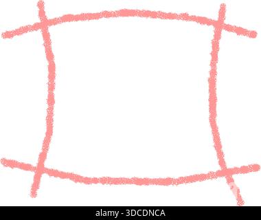 Chalk Outline Rectangle Textbox Frame Stock Vector